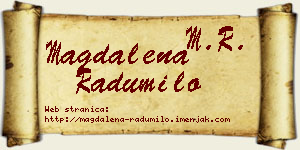 Magdalena Radumilo vizit kartica